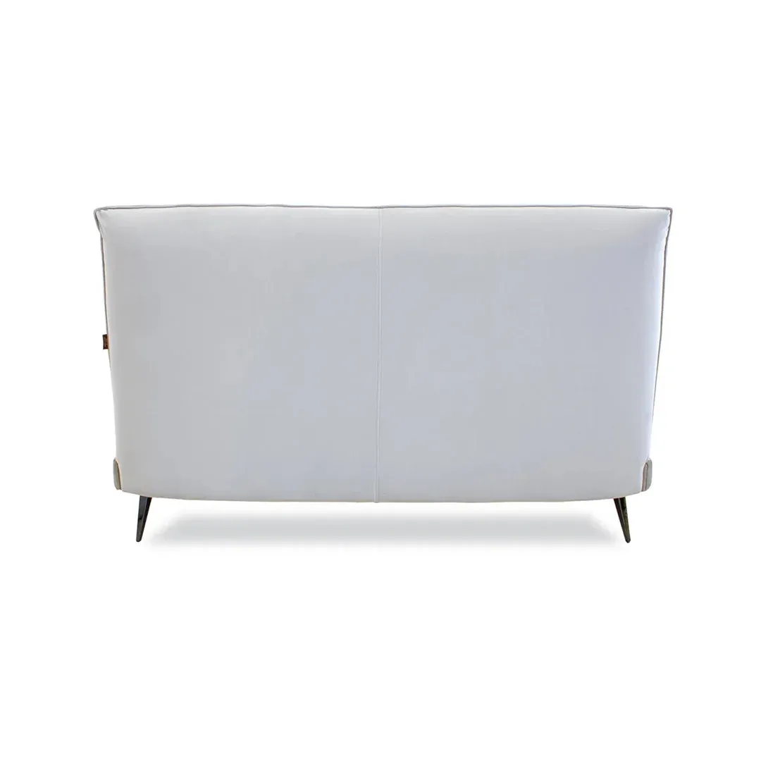 Cama Galattico Natuzzi King Size piel gris claro - Imagen 5